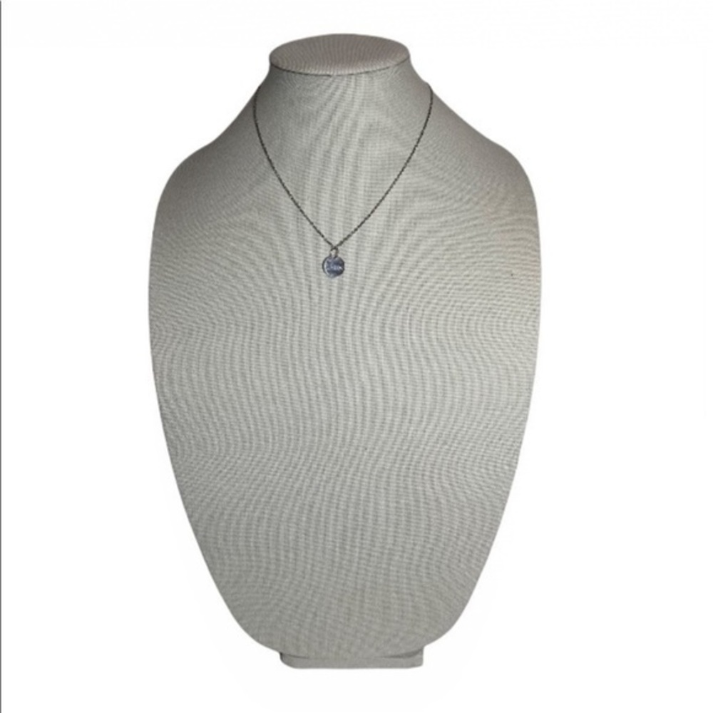 Handmade stamped‎ boho moon dainty silver pendant
18 in chain stainless necklace - Picture 2 of 5